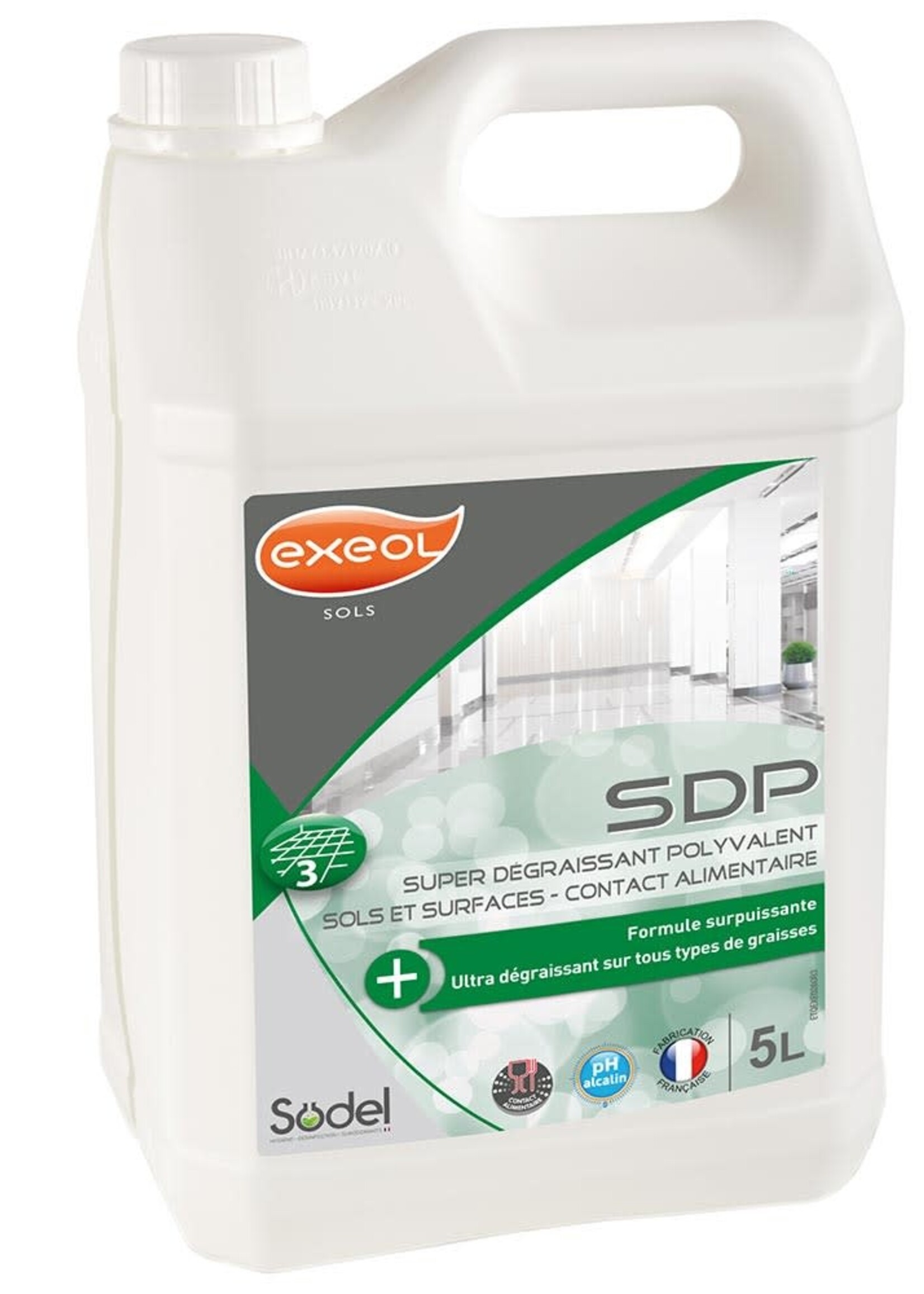 Exeol Super dégraissant Polyvalent contact alimentaire 5L