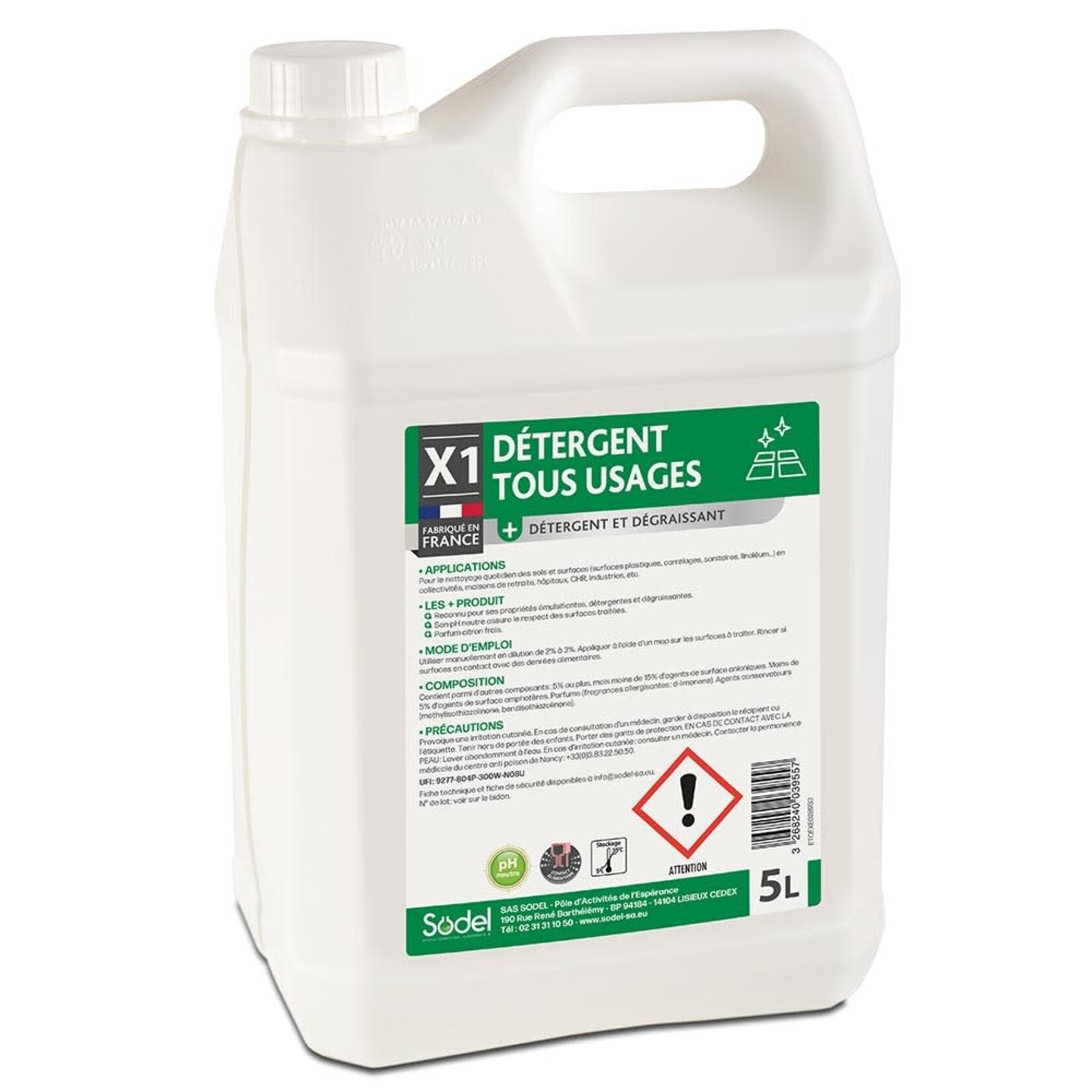 Exeol Détergent tous usages 5L