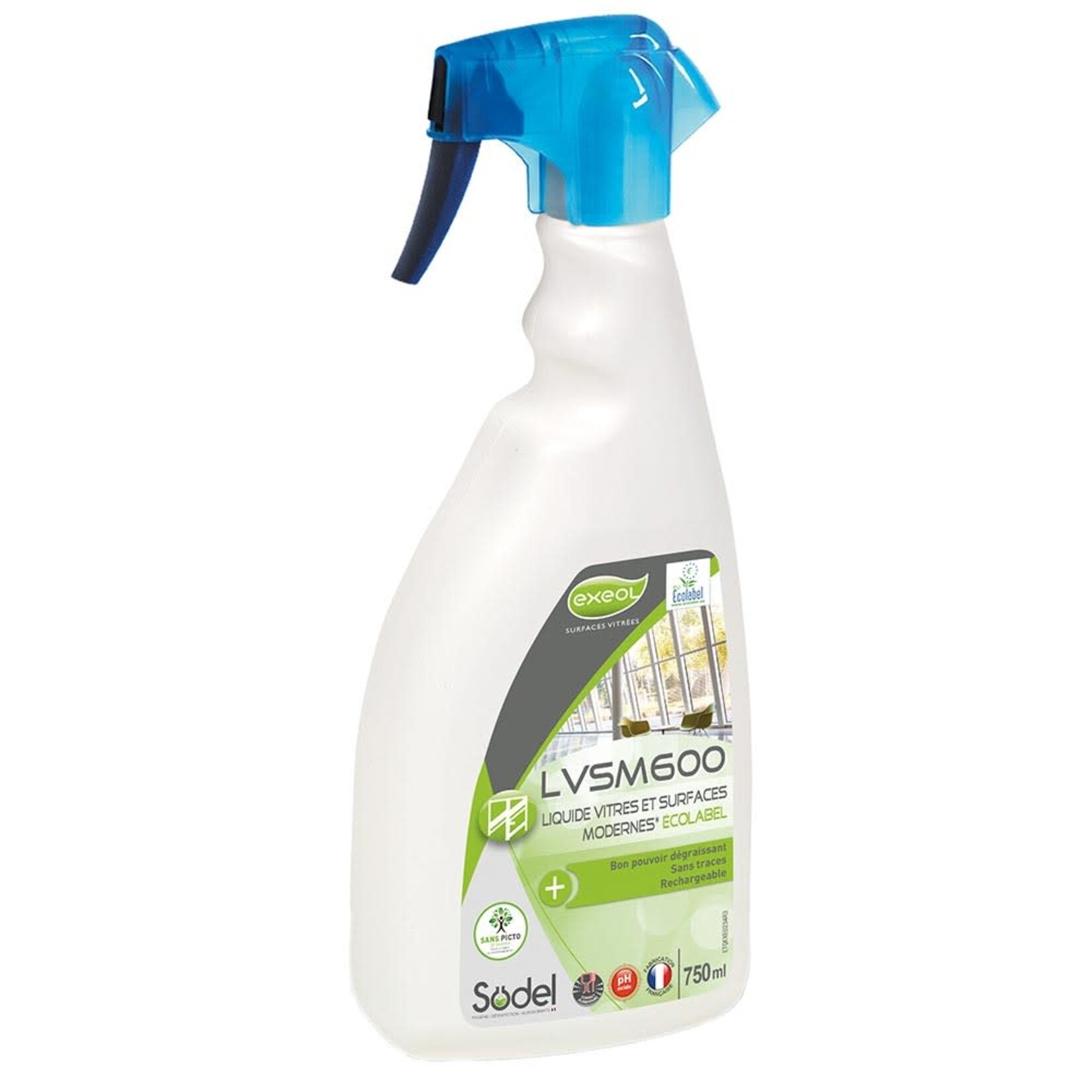 Exeol Liquide vitres et surfaces modernes PAE 750 ML - LVSM600