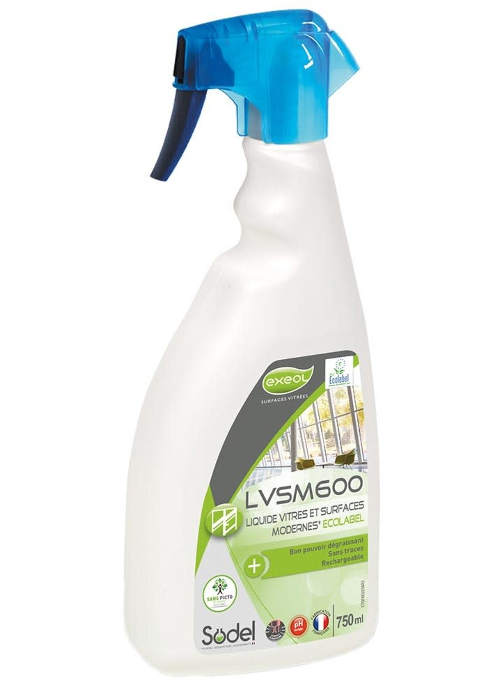 Exeol Liquide vitres et surfaces modernes PAE 750 ML