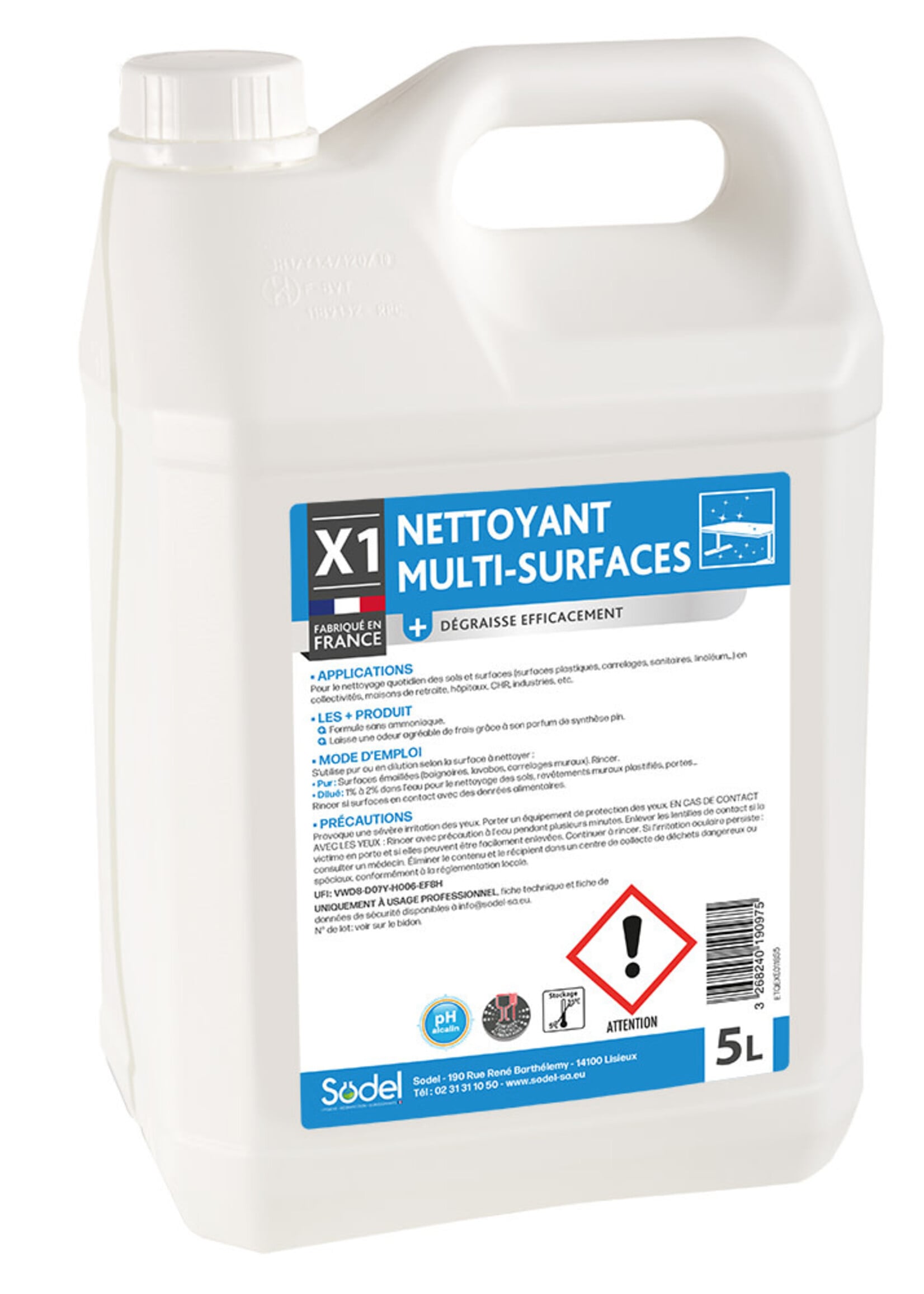 Exeol Nettoyant multi-surfaces 5L