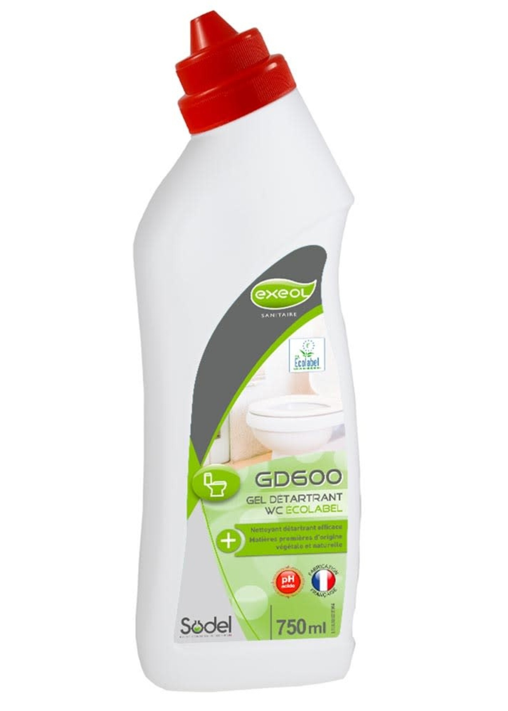 Exeol Gel détartrant WC Flacon bec canard 750ML