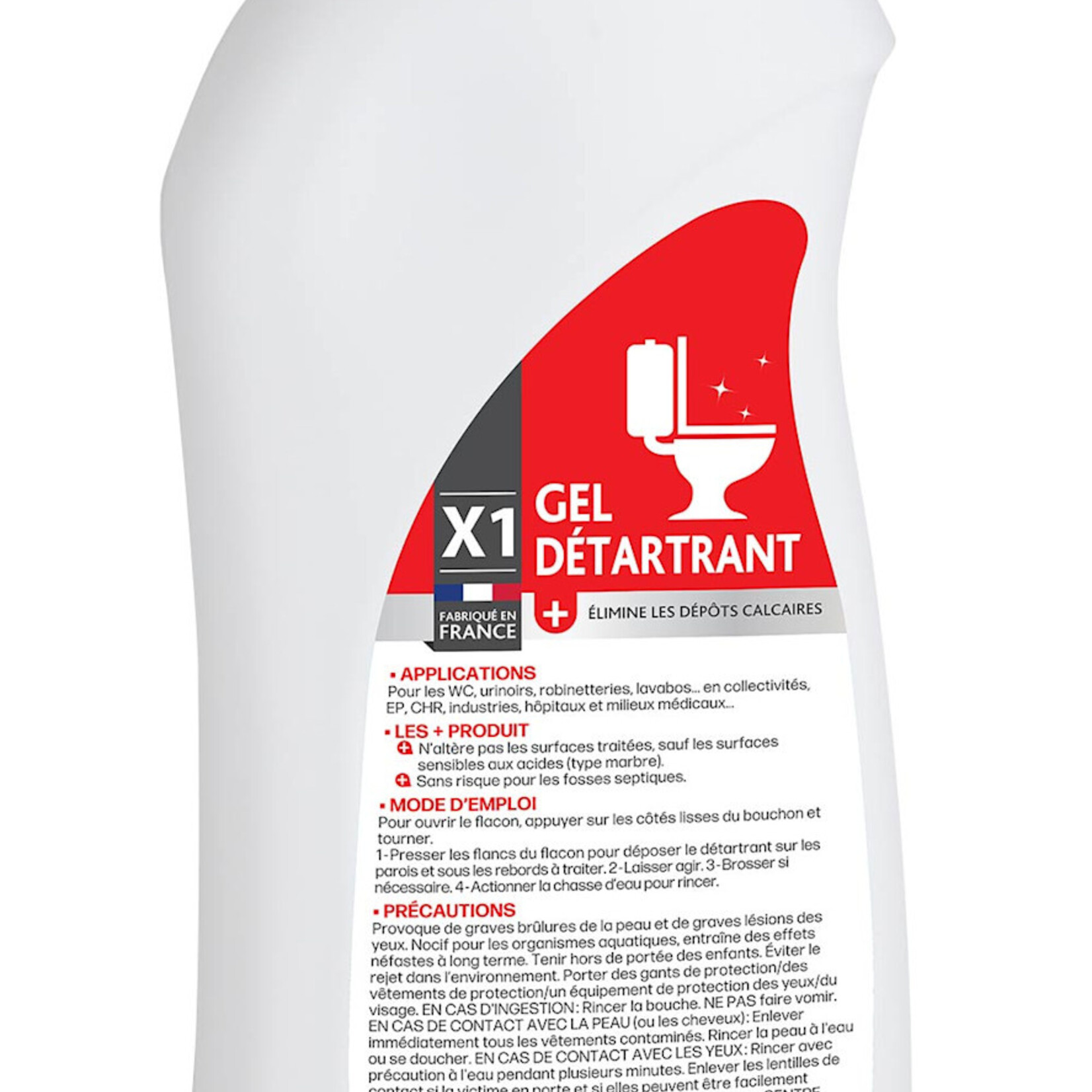 Exeol Gel détartrant WC bec canard 750ML