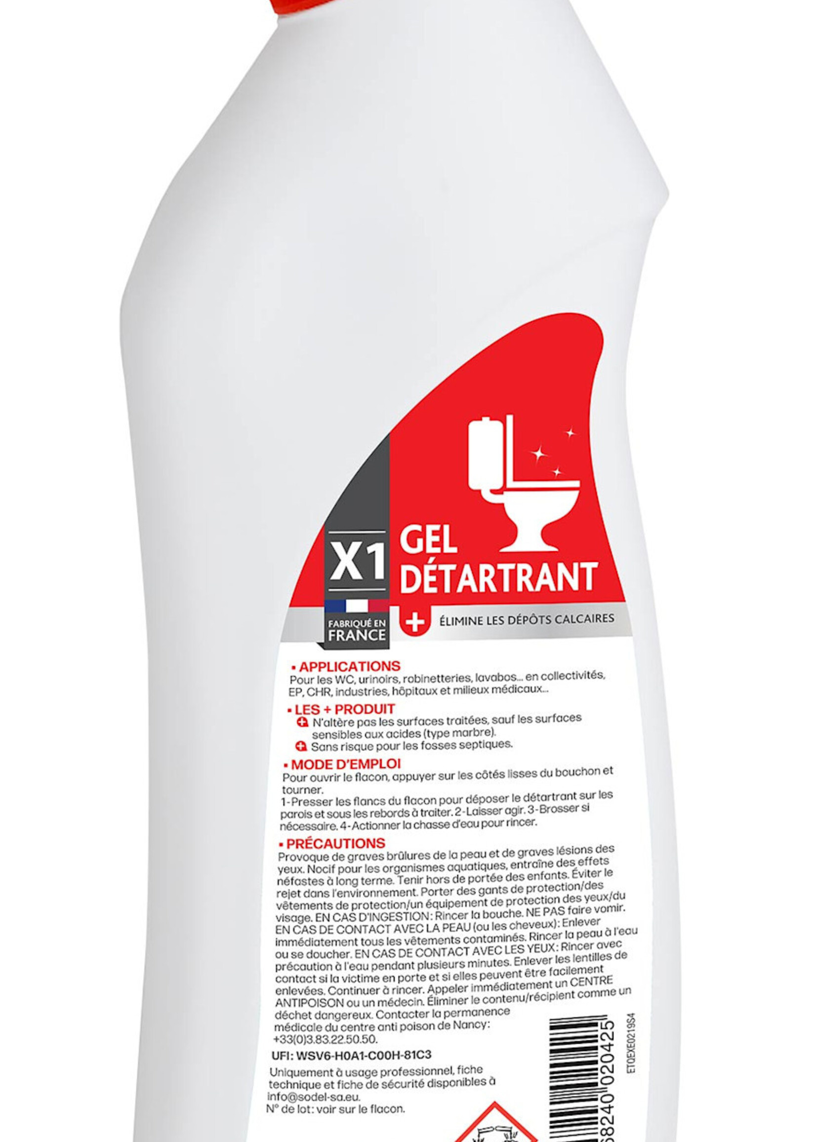 Exeol Gel détartrant WC bec canard 750ML