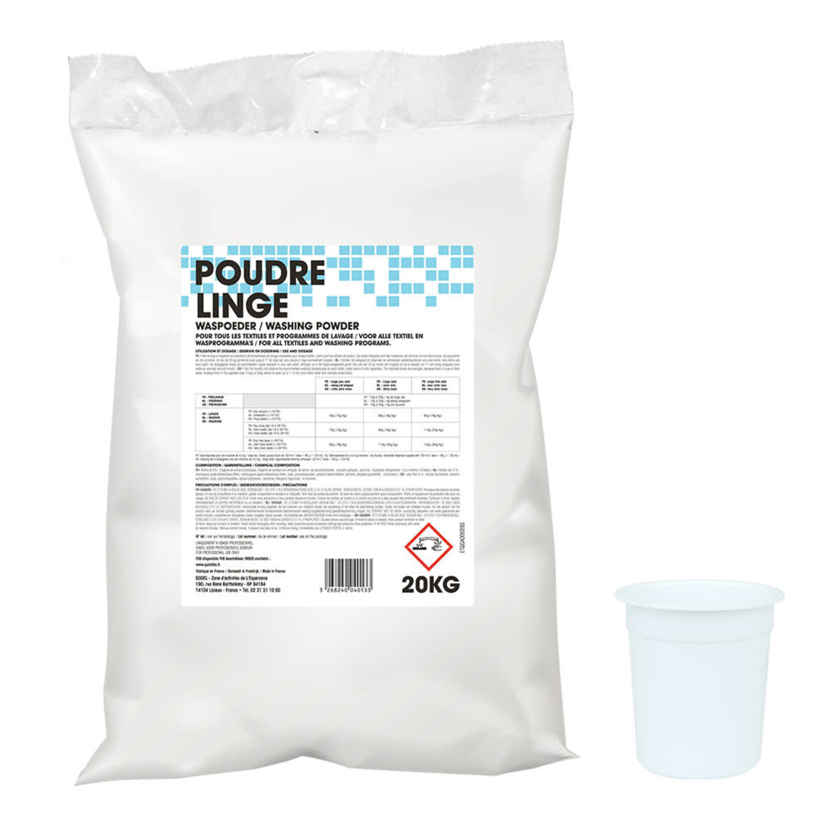 Exeol Lessive poudre linge 20 KG