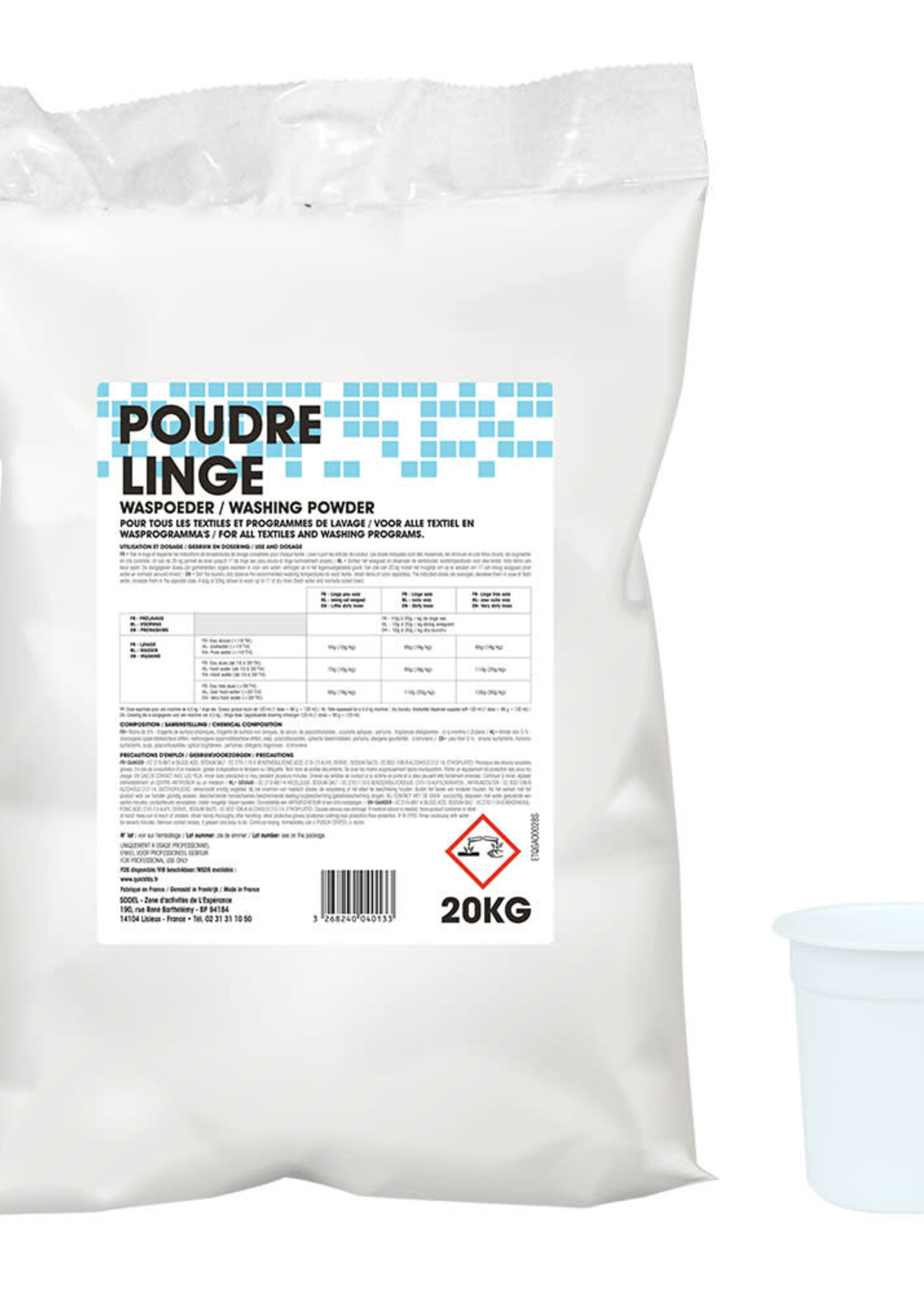 Exeol Lessive poudre linge 20 KG