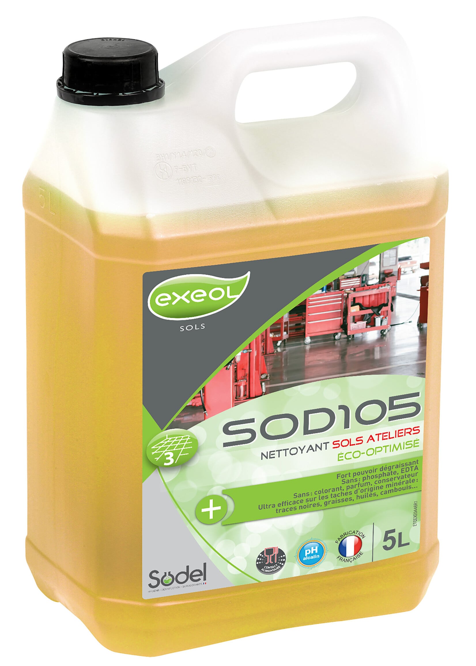 Exeol Nettoyant sols atelier 5L