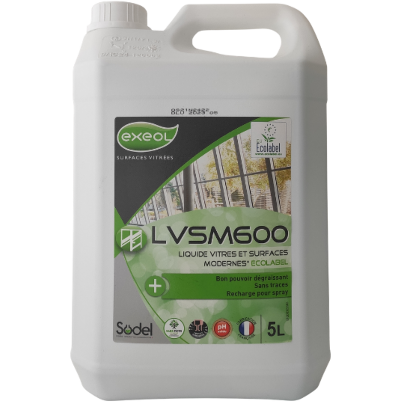 Exeol Liquide vitres et surfaces modernes 5L - LVSM600