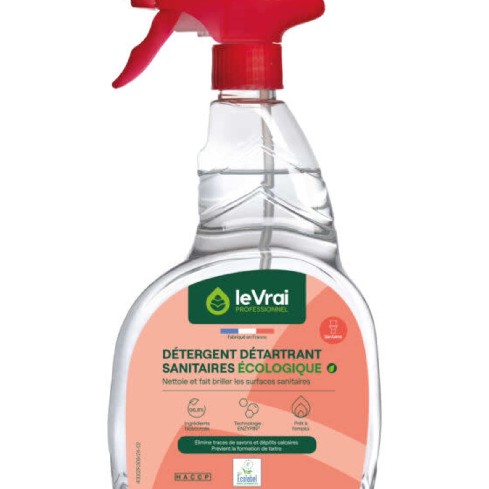 Le vrai professionnel Détergent détartrant sanitaires écologique 750 ML