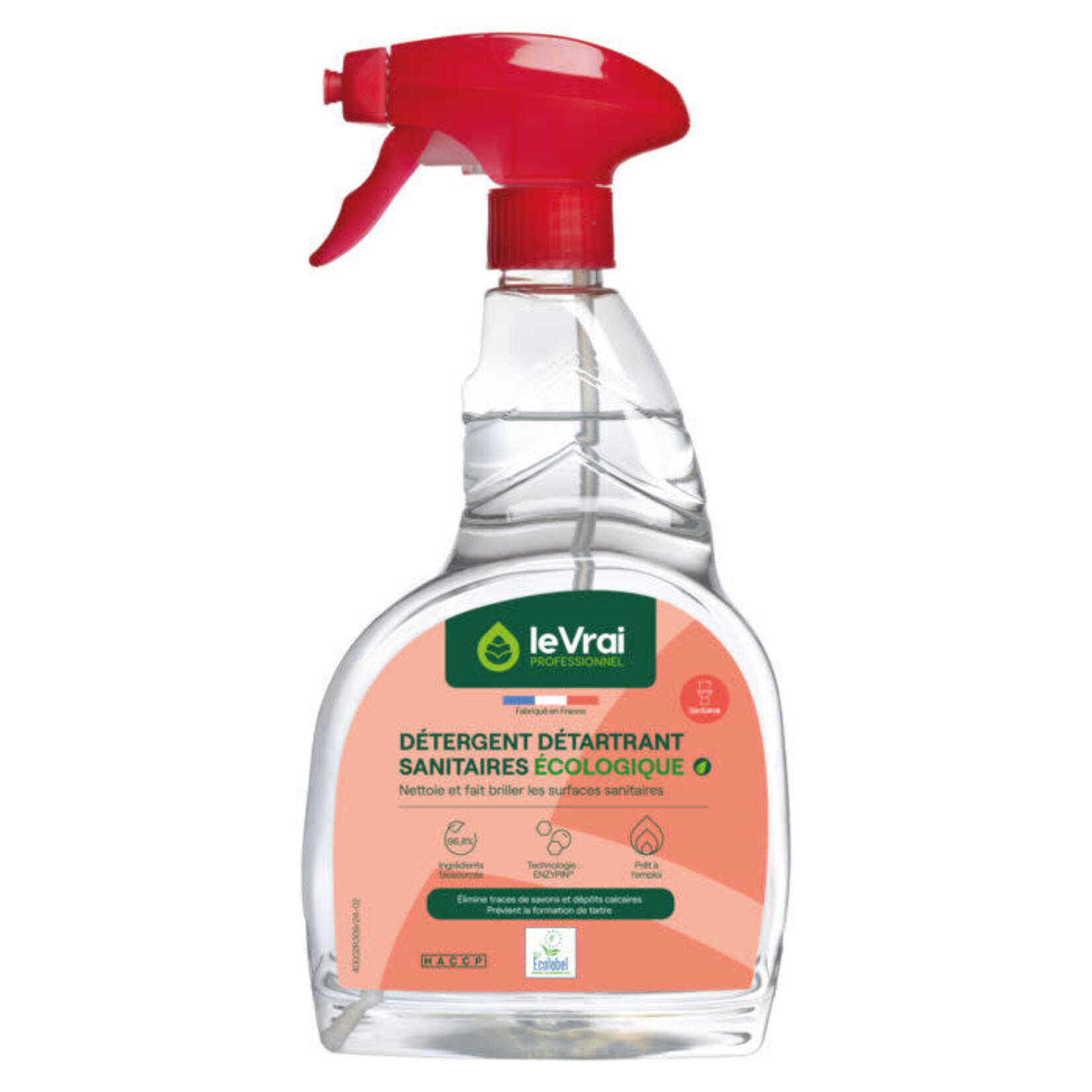 Le vrai professionnel Détergent détartrant sanitaires écologique 750 ML