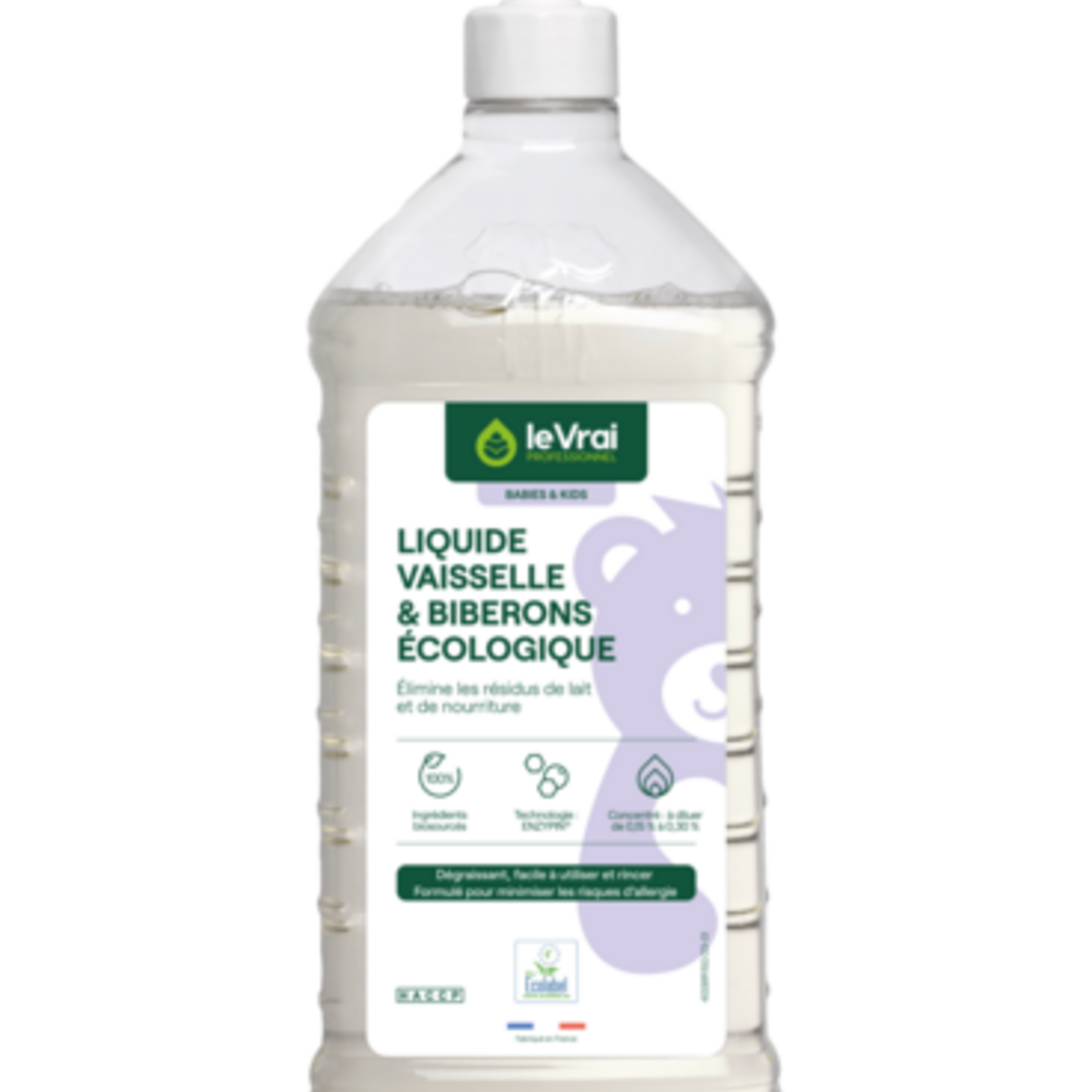 Le vrai professionnel Liquide vaisselle & biberons écologique 1L
