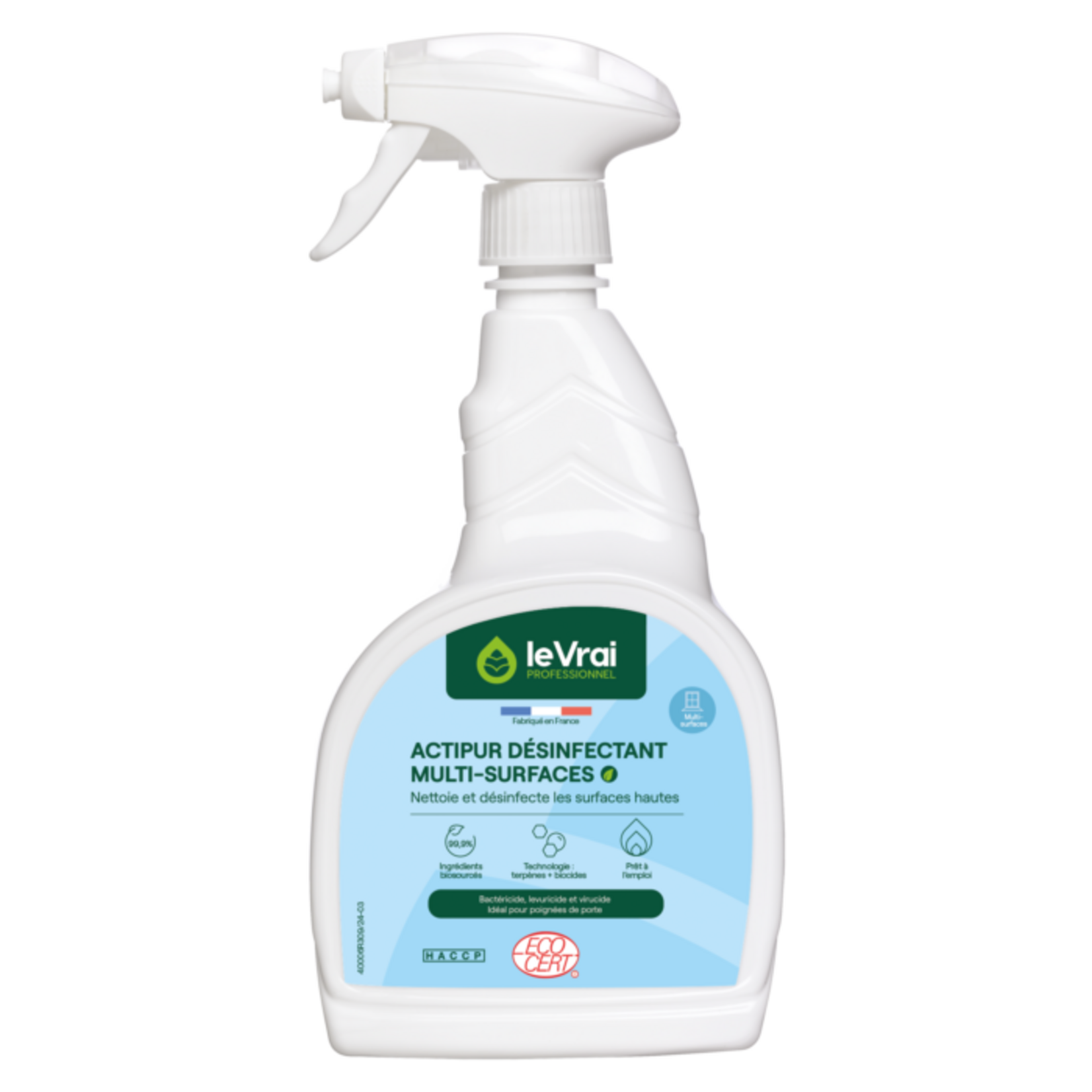Le vrai professionnel Actipur désinfectant multisurfaces PAE 750 ML