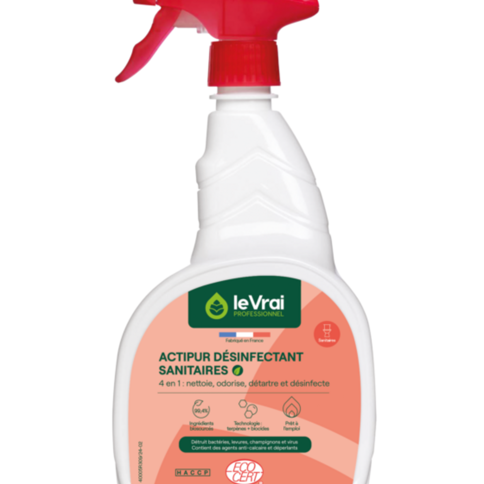Le vrai professionnel Actipur désinfectant sanitaires PAE 750ML