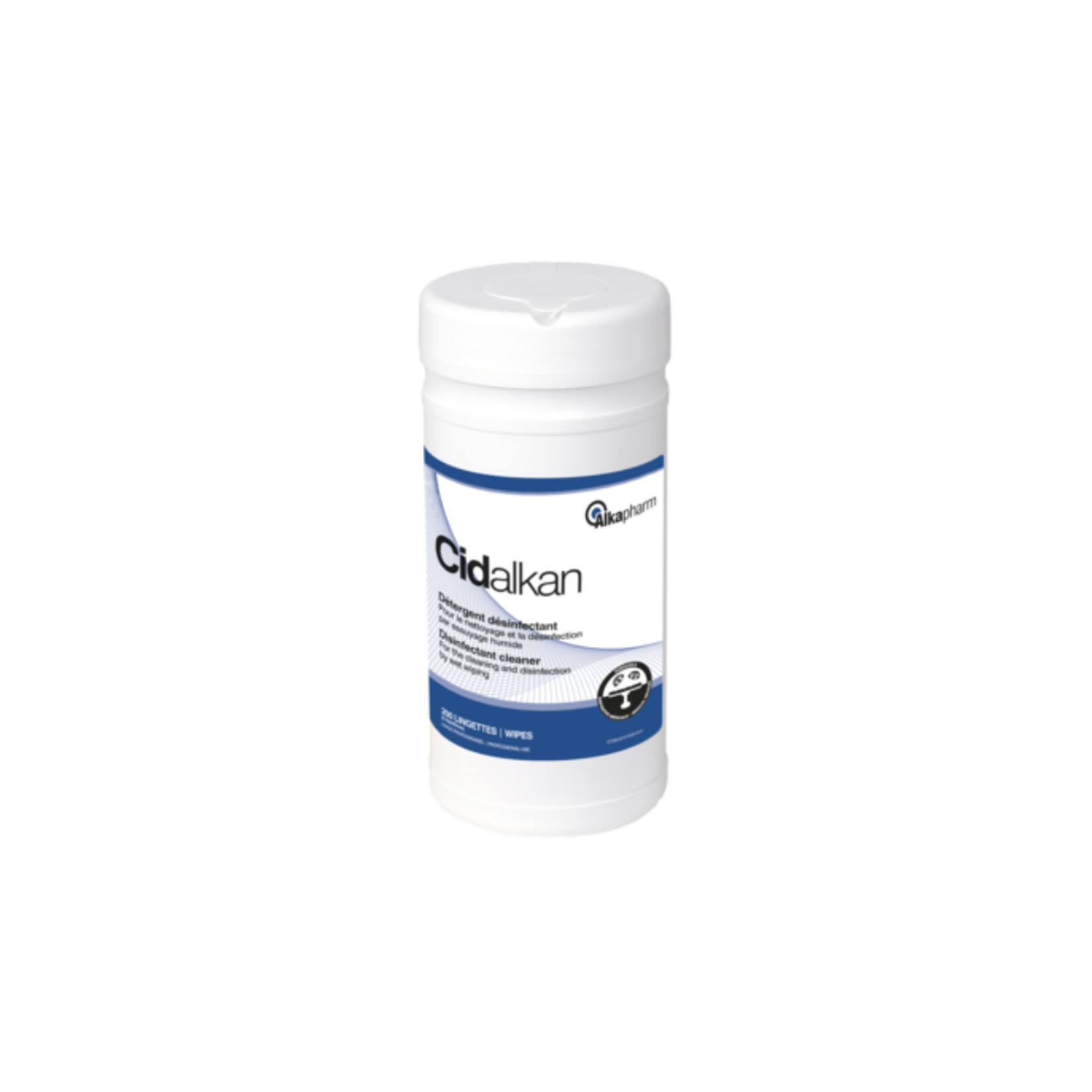 Exeol Détergent désinfectant des surfaces milieu médical Lingettes x200 - CIDALKAN