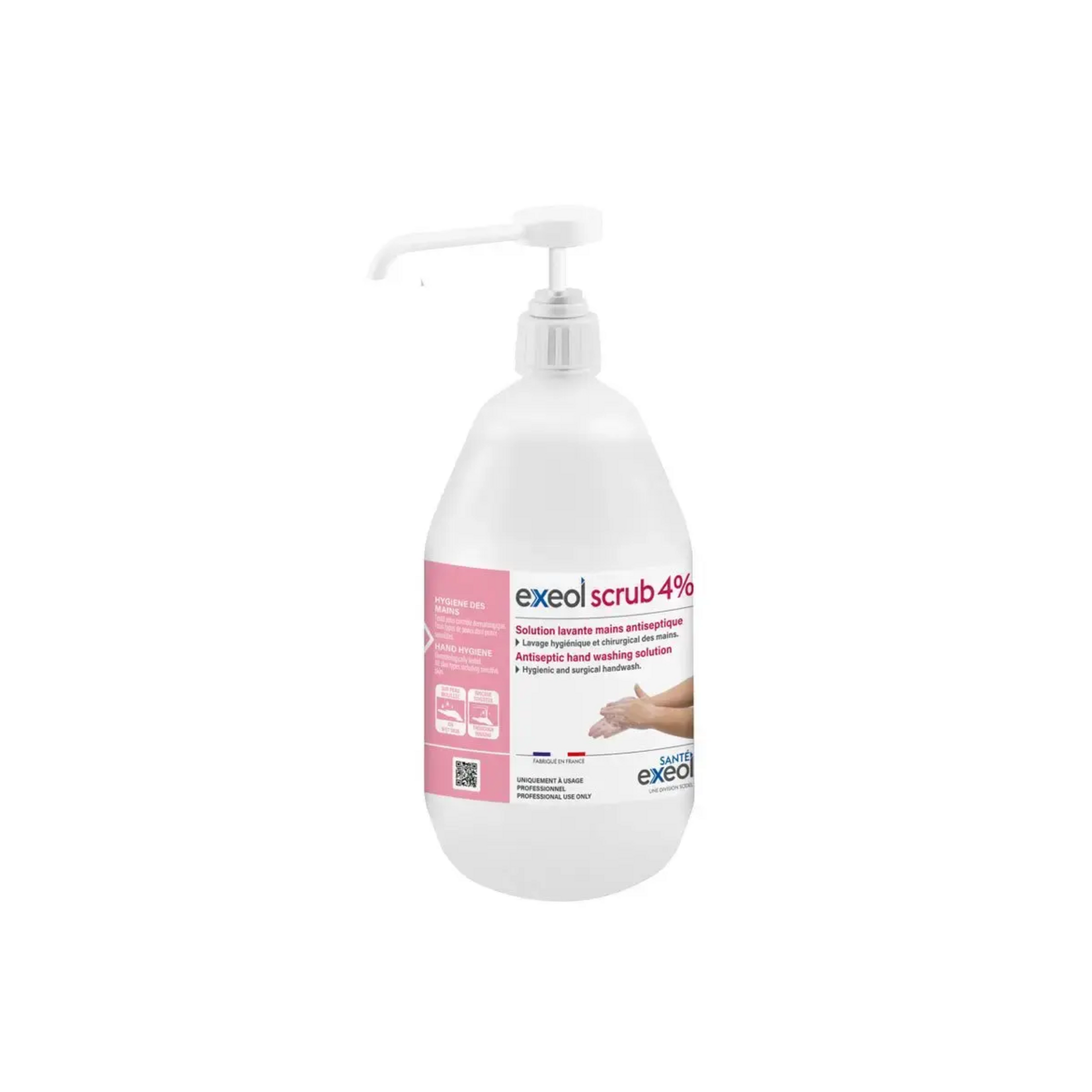Exeol Lotion lavante mains antiseptique pompe 1L - scrub
