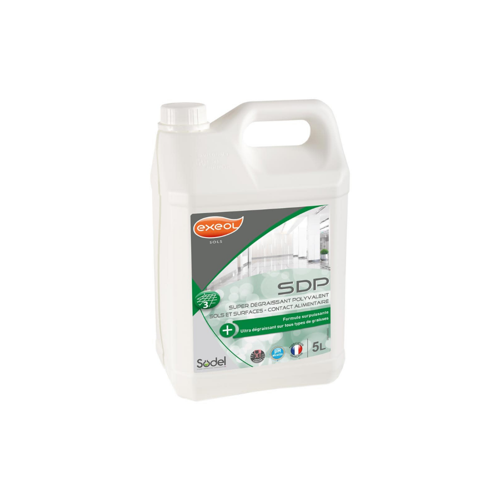 Exeol Super dégraissant Polyvalent contact alimentaire 5L - SDP