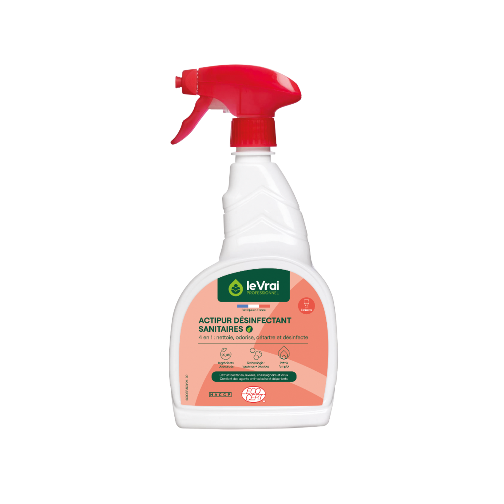 Le vrai professionnel Actipur désinfectant sanitaires PAE 750ML