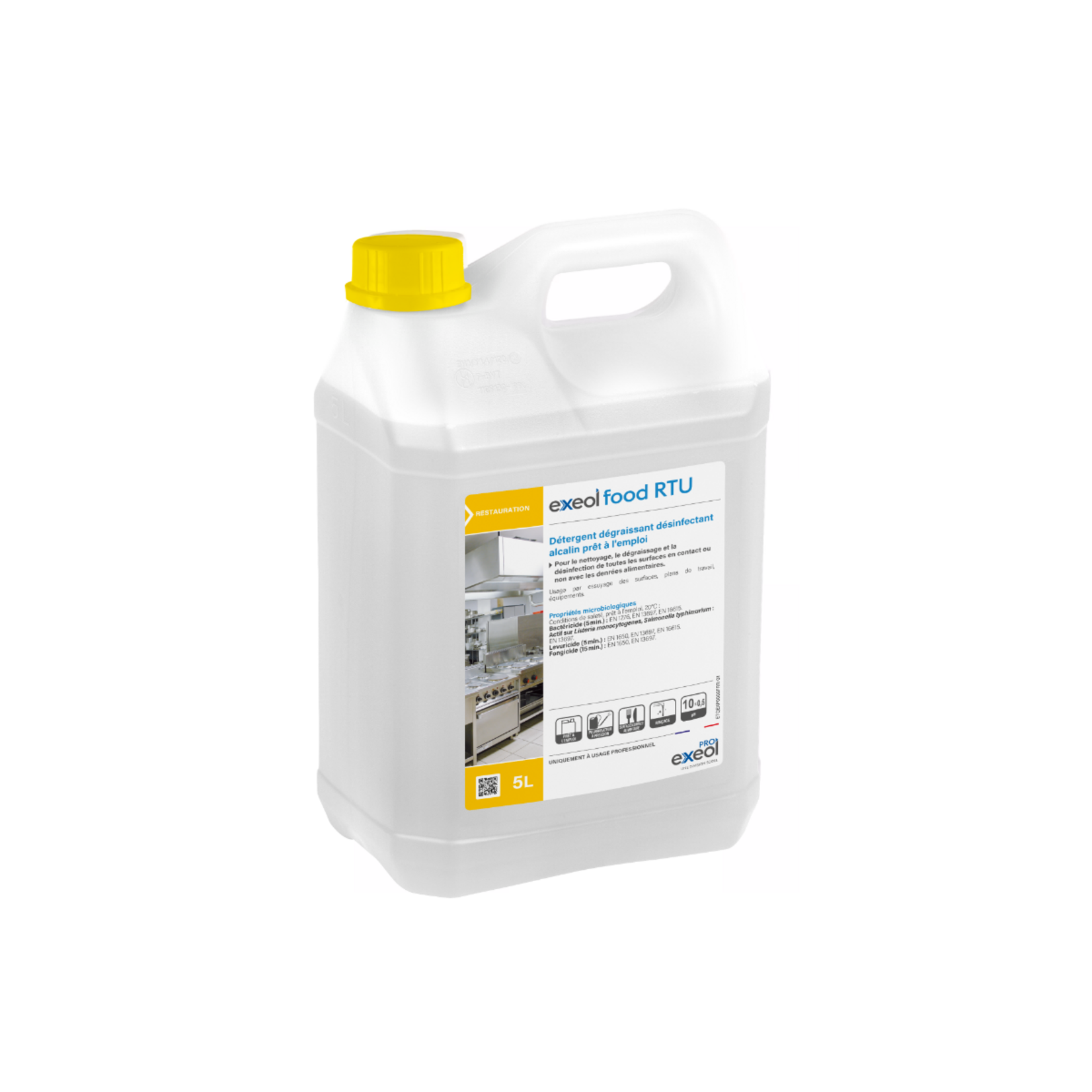 Exeol Détergent dégraissant désinfectant alcalin PAE 5L