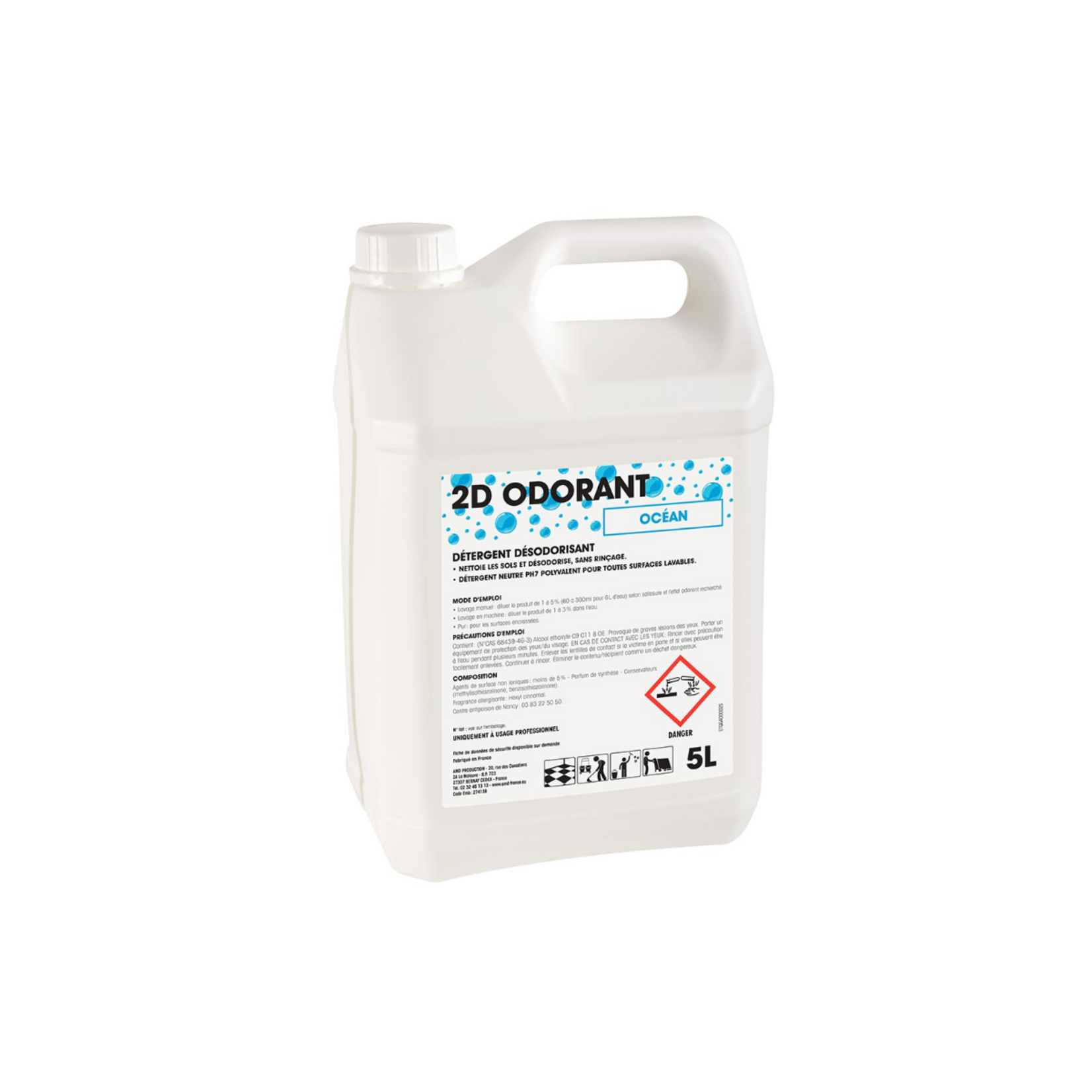 Exeol Détergent désodorisant océan - 5L 2D ODORANT GAO