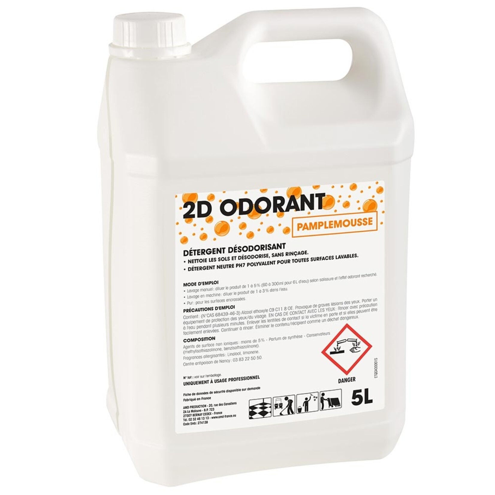 Exeol Détergent désodorisant pamplemousse 5L GAO