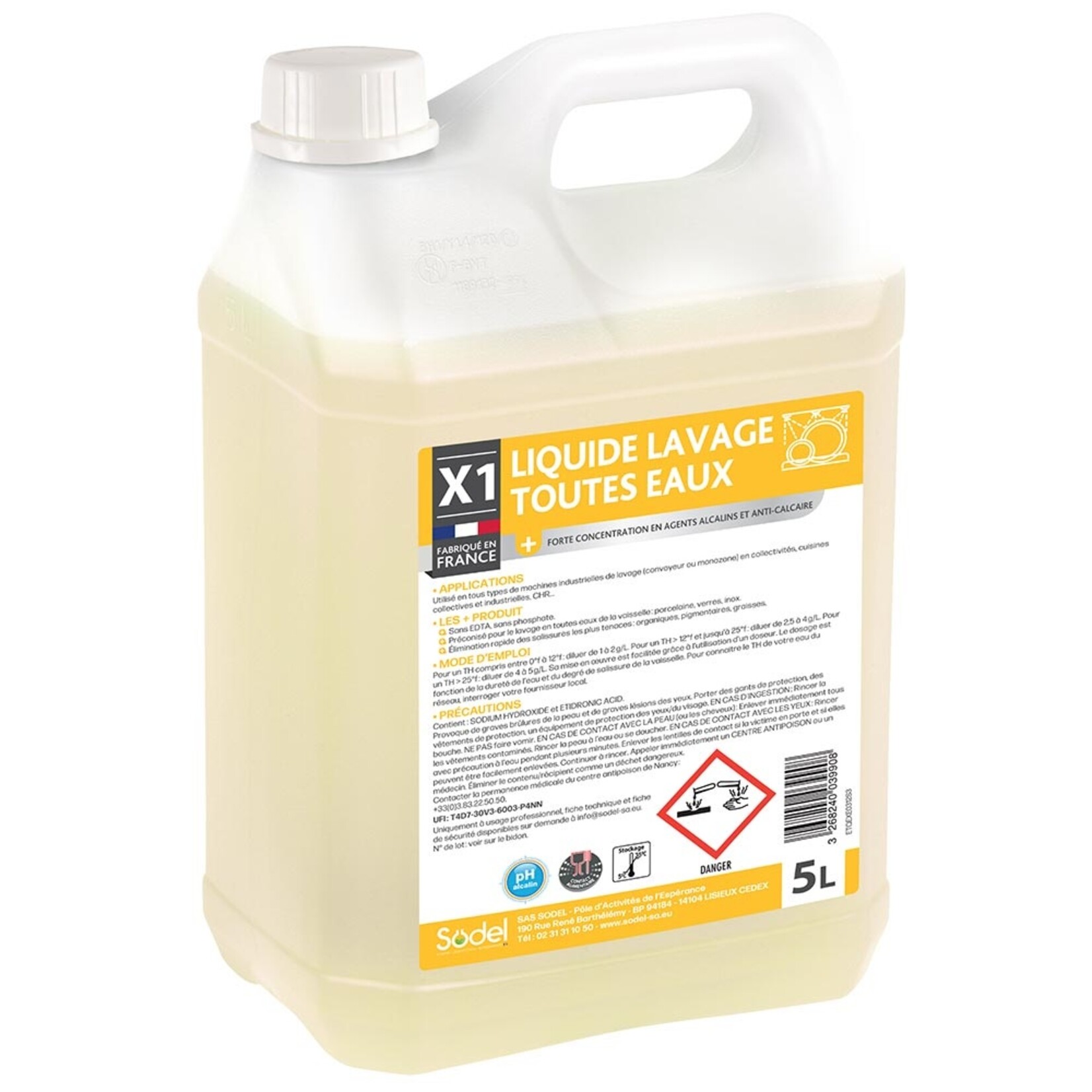 Exeol Liquide lavage toutes eaux 5L - X1