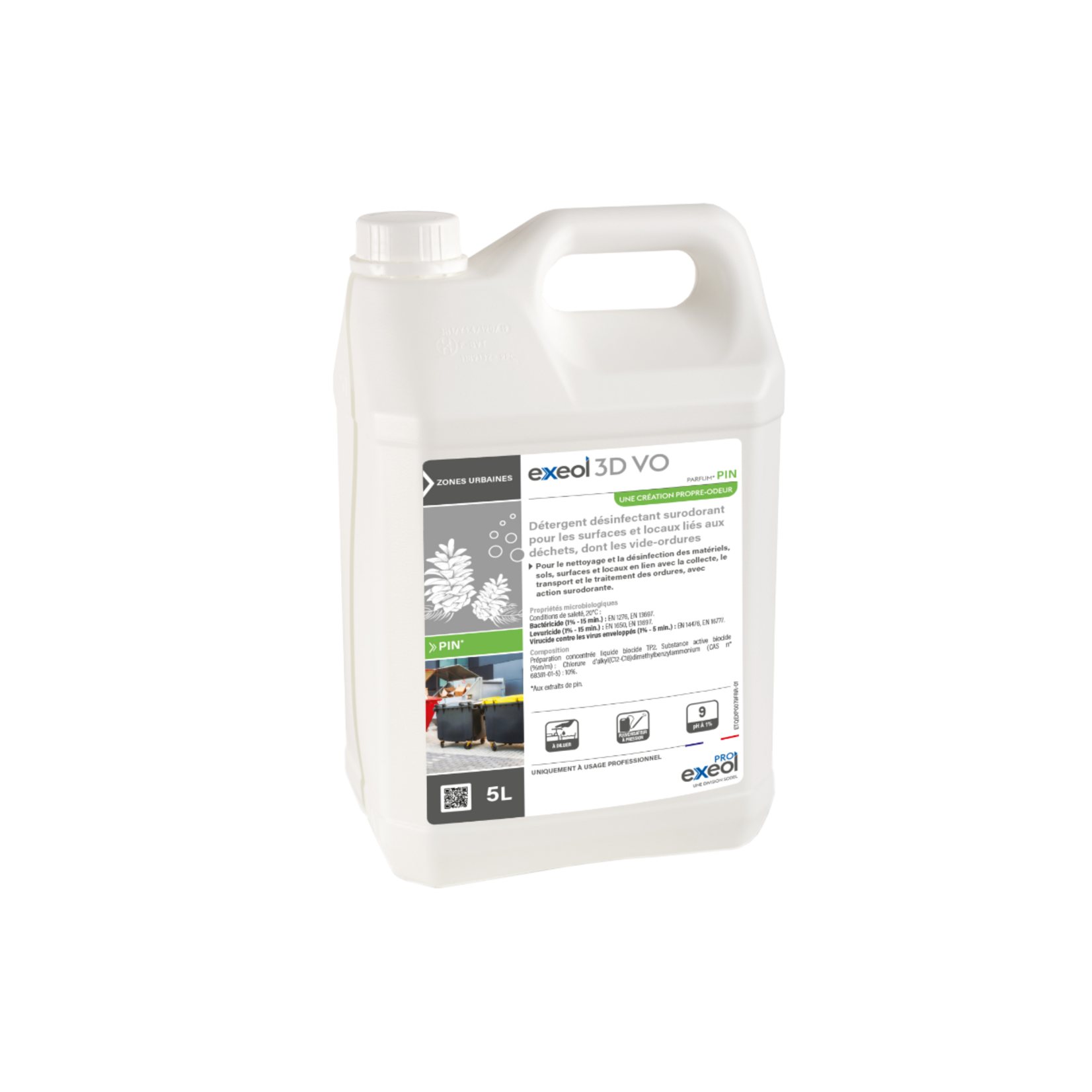 Exeol Détergent désinfectant surodorant 5L
