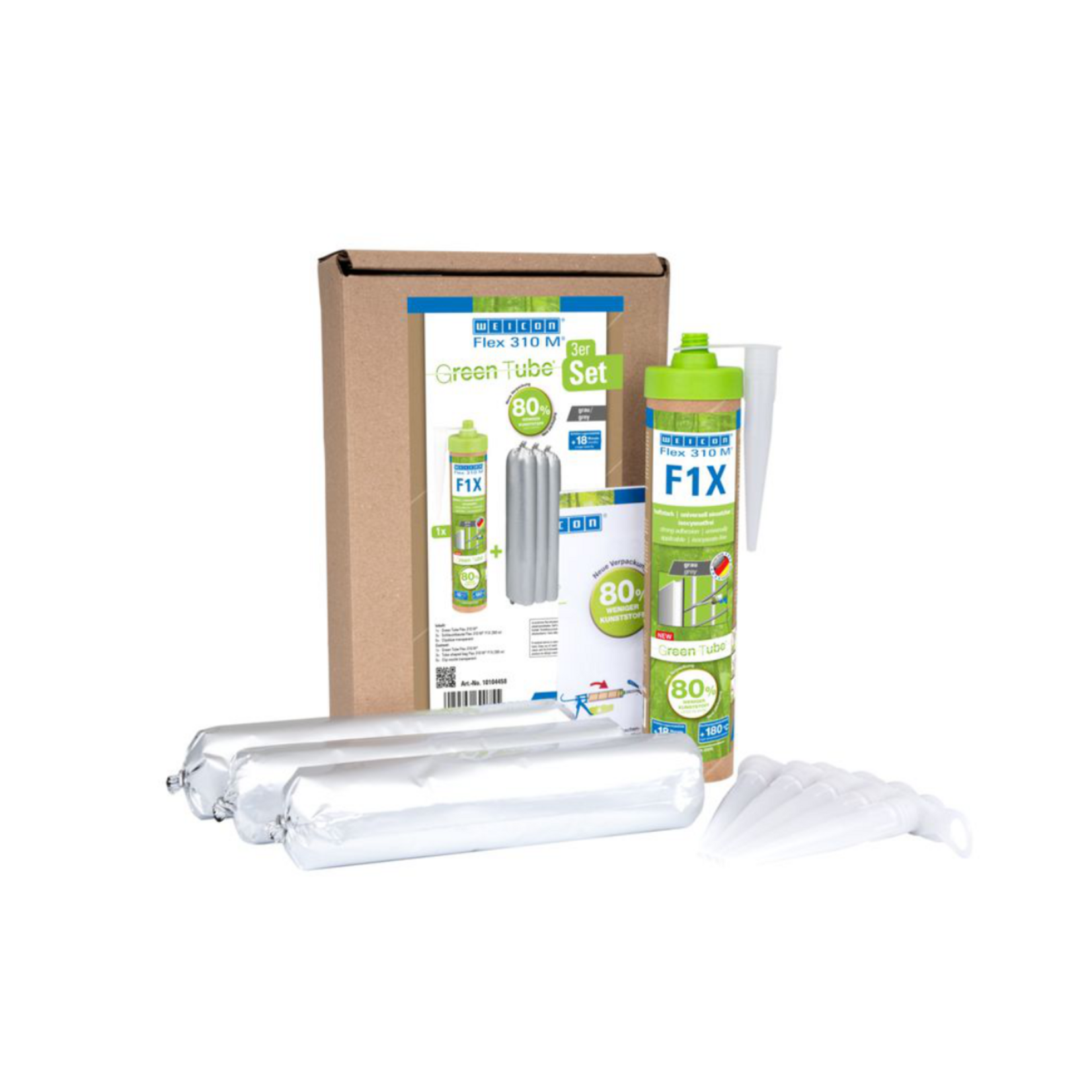 Weicon Cartouche mastic étanchéité Green Tube Flex 310 M blanc pack 3 WEICON