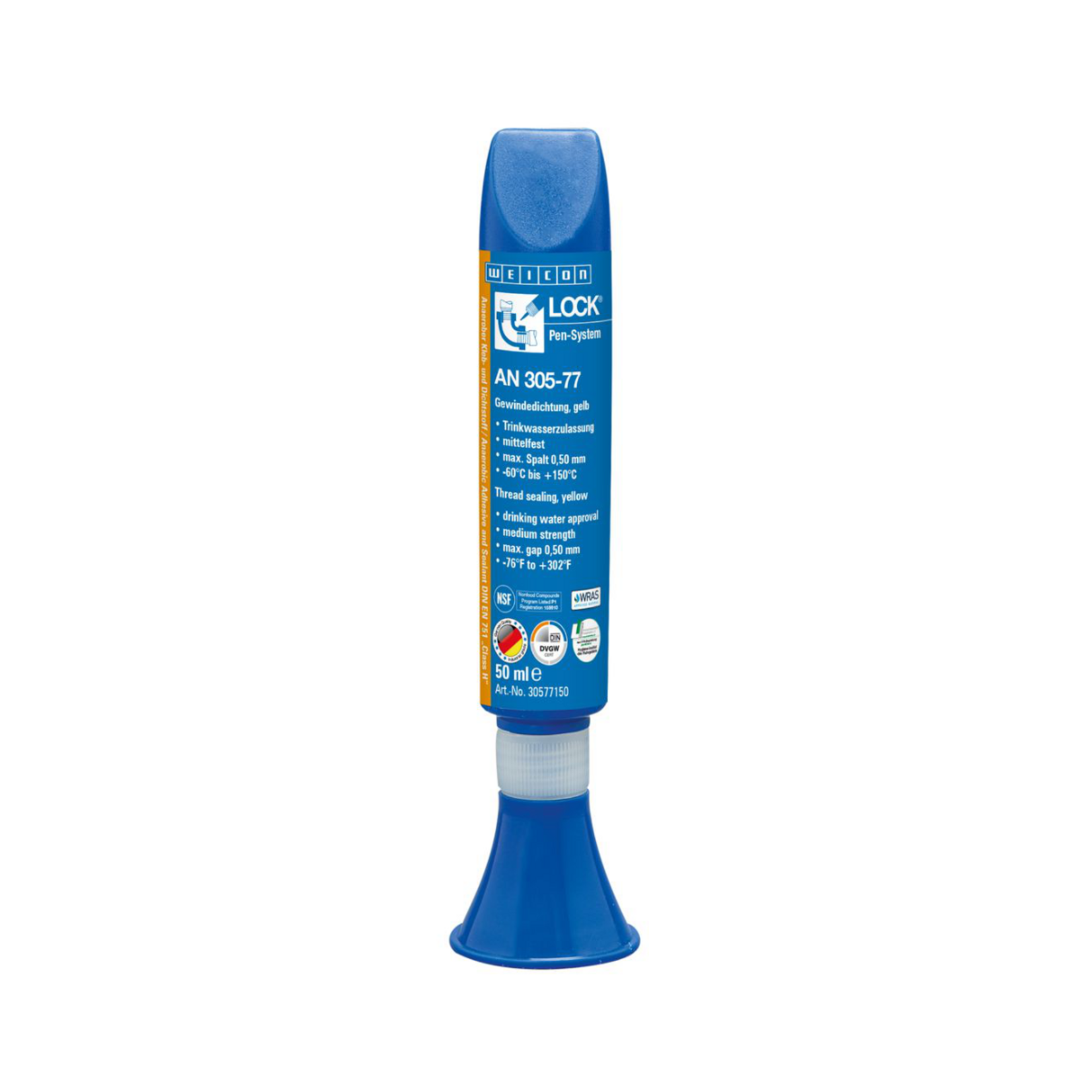 Weicon Frein-filet AN 305-77 WEICONLOCK 50 ml résistance moyenne homologué eau potable