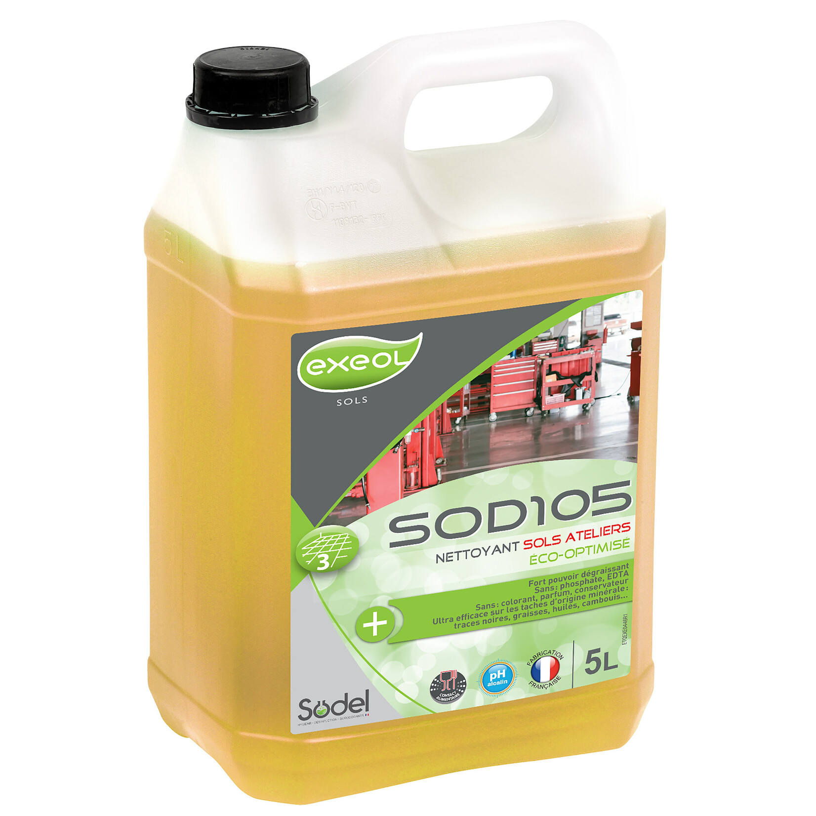Exeol Nettoyant sols atelier éco-optimisé  5L