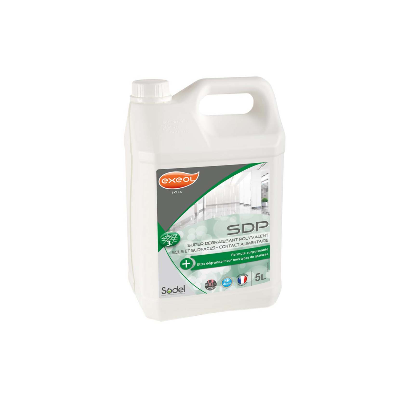 Exeol Super dégraissant Polyvalent contact alimentaire 5L