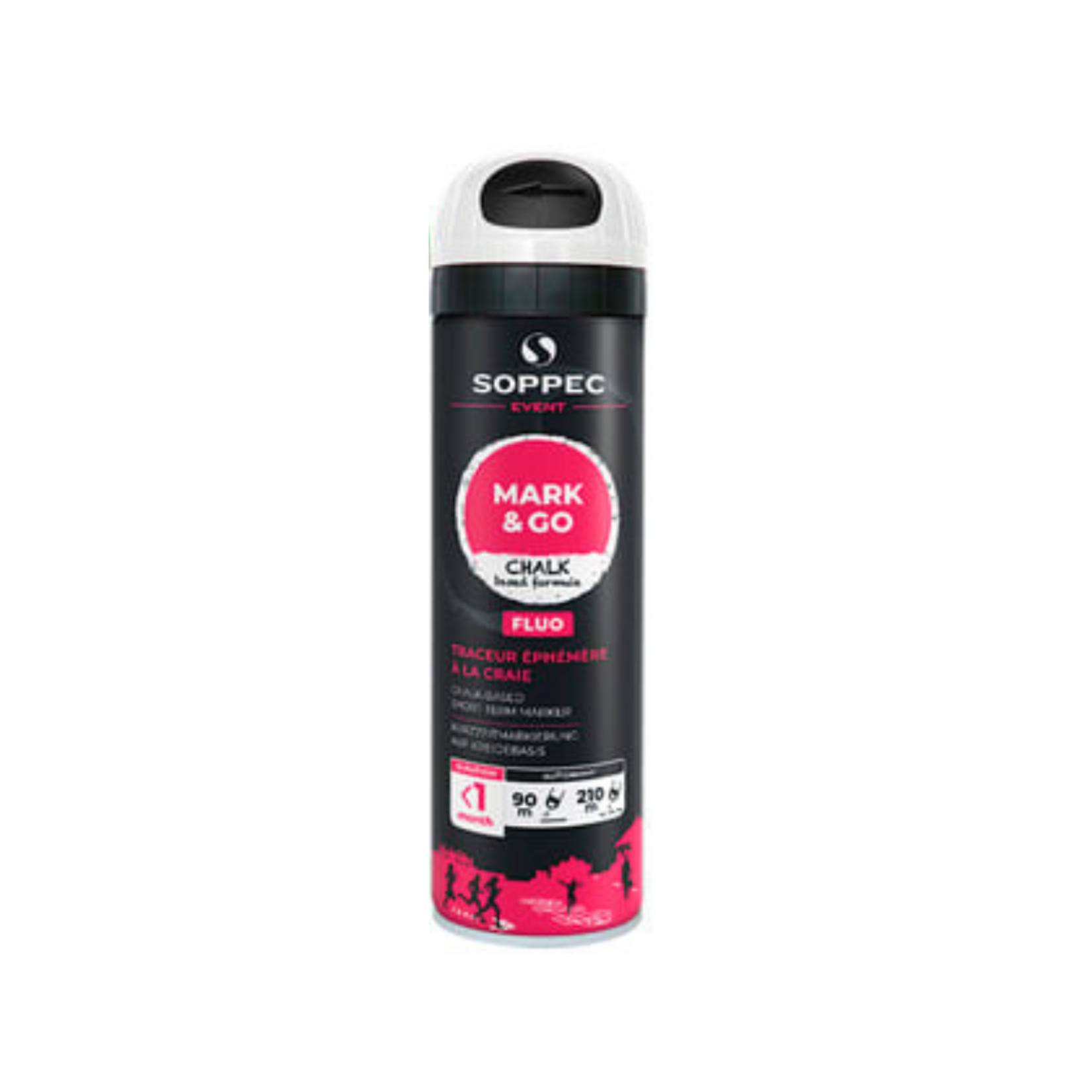 Soppec Peinture de marquage temporaire blanche MARK & GO 500 ml