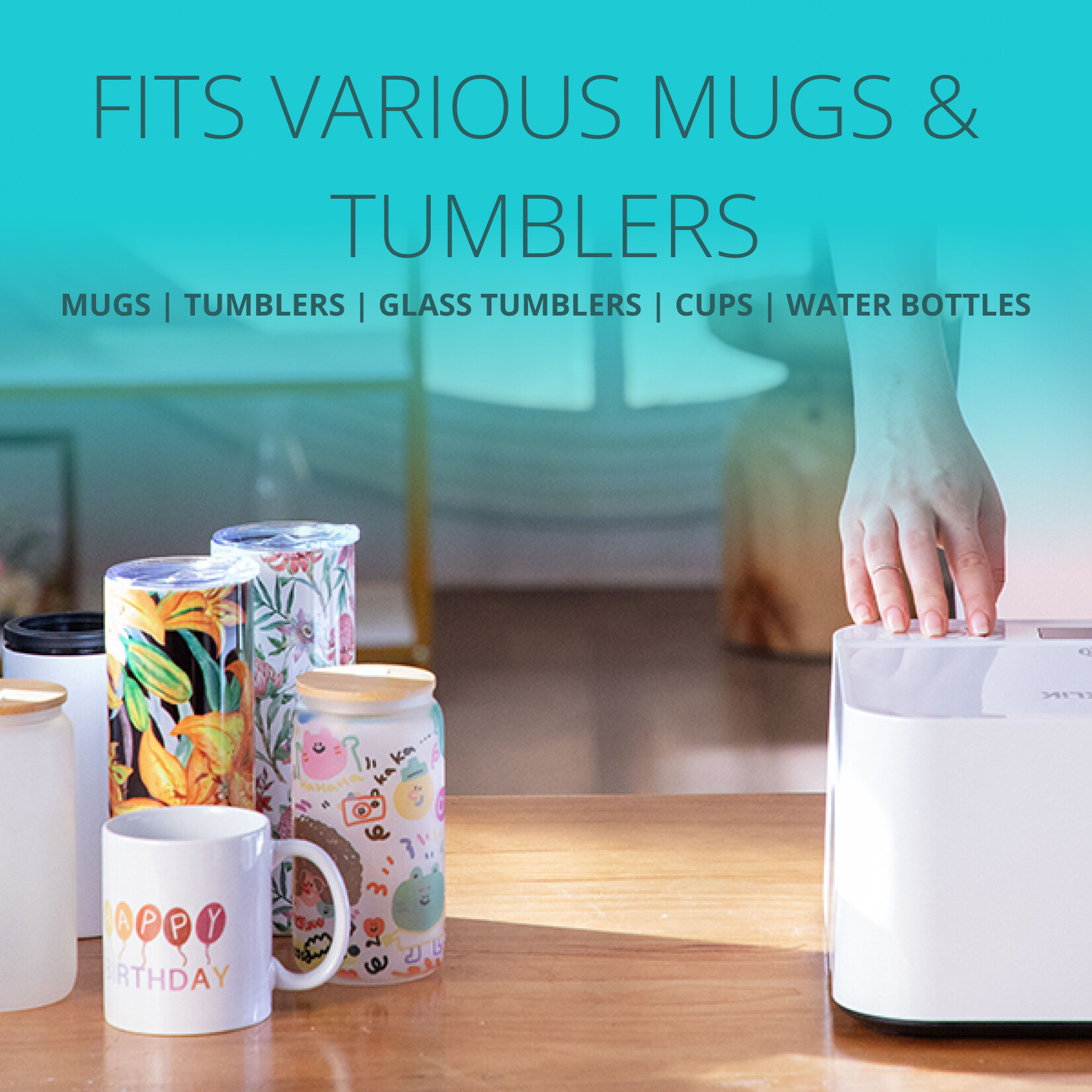 LOKLiK Auto Tumbler Heat Press - LOKLiK White