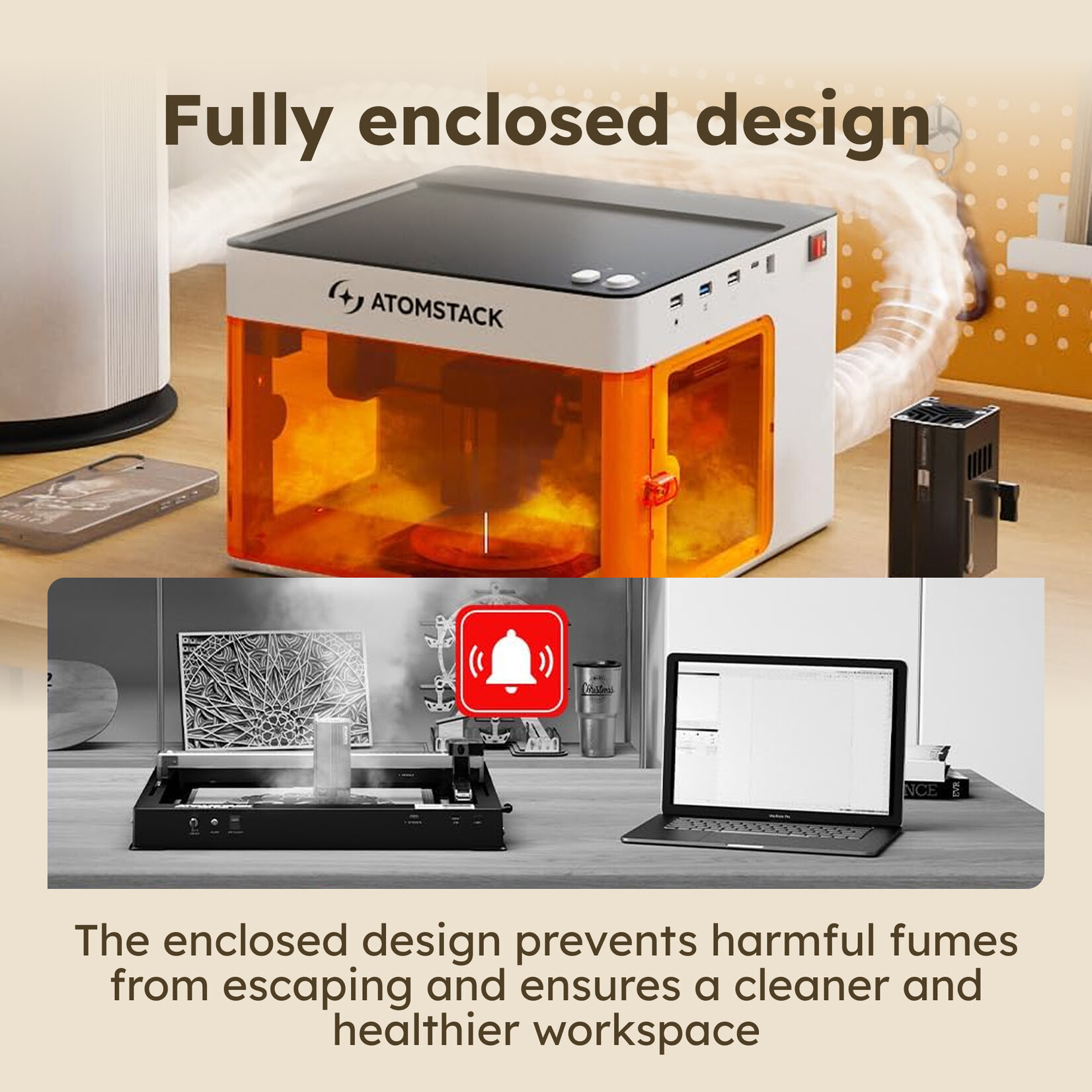 AtomStack Open Box Gold - P1 Laser Engraver - 5 W Diode