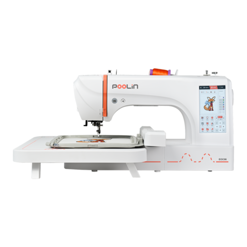 PooLin EOC06 embroidery machine with extension table