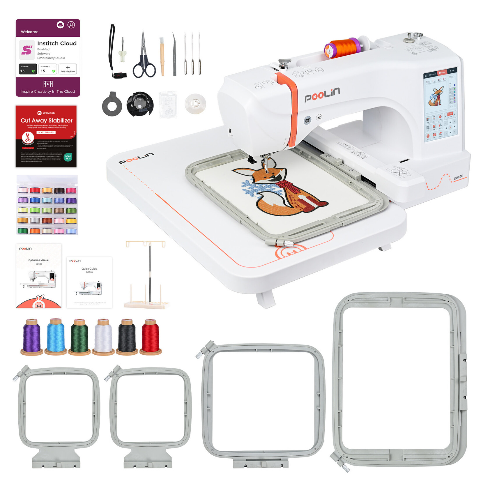 PooLin EOC06 Embroidery Machine