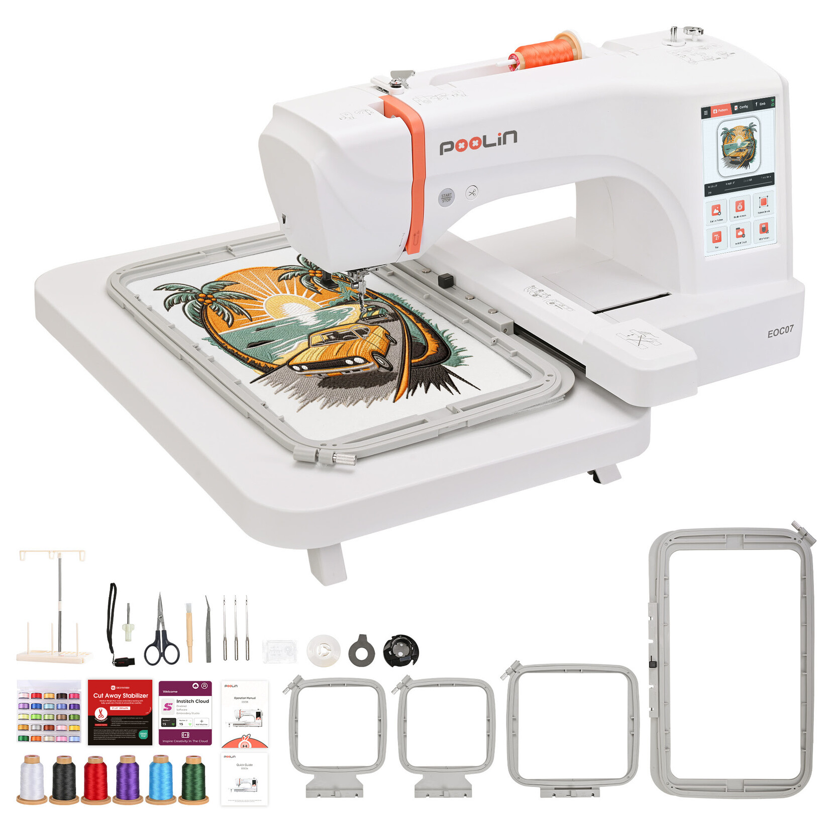 PooLin EOC07 Embroidery Machine