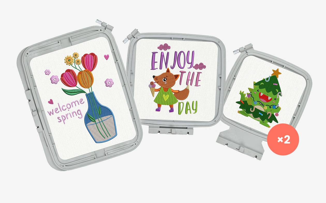 Large embroidery area and hoops with PooLin EOC06