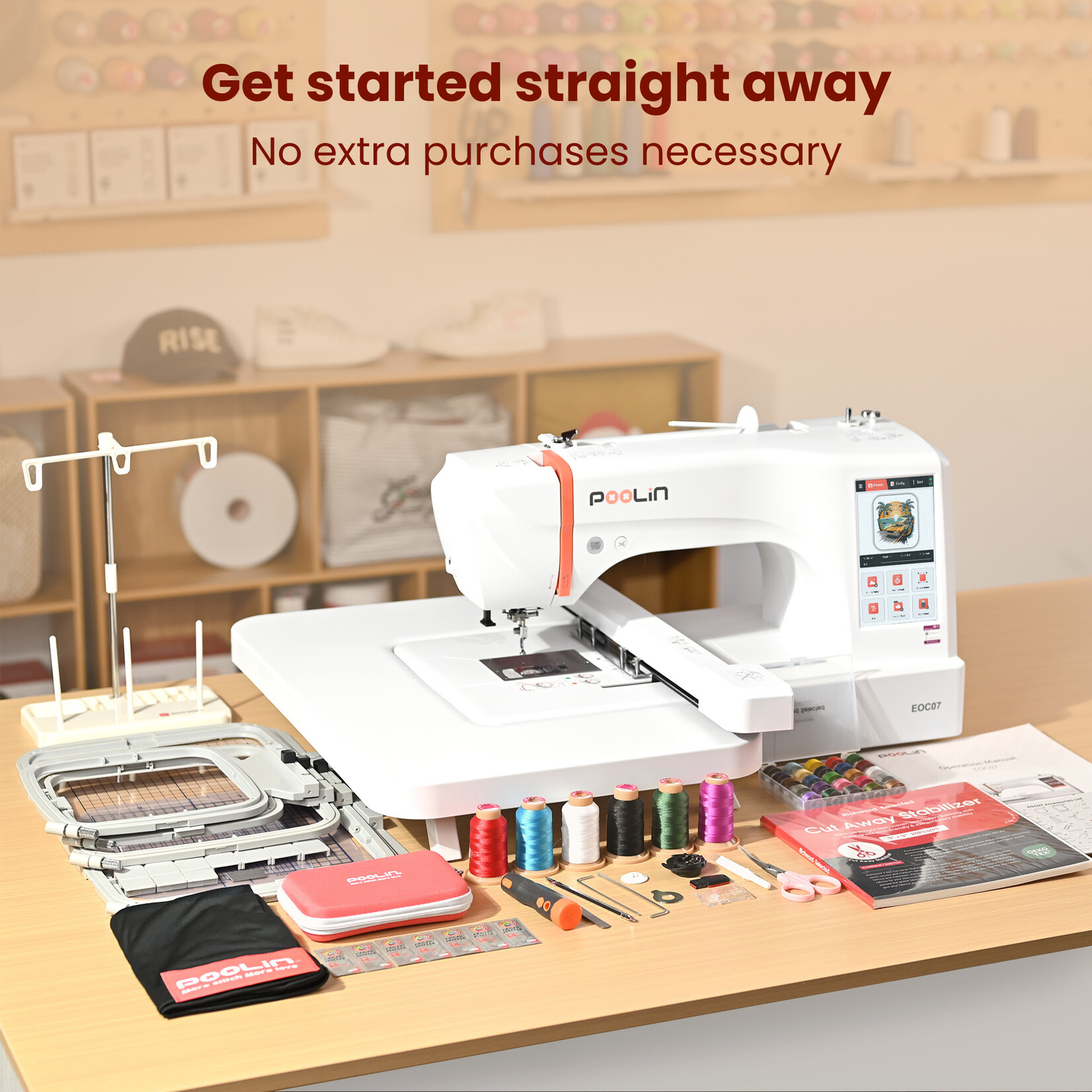 PooLin EOC07 Embroidery Machine