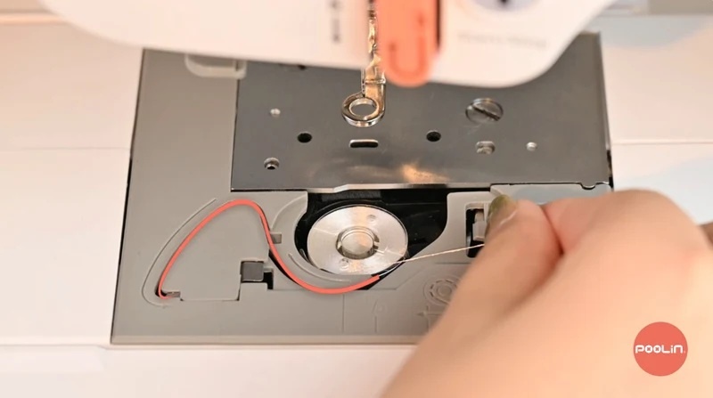 Follow the path indicated by the numbers on your embroidery machine