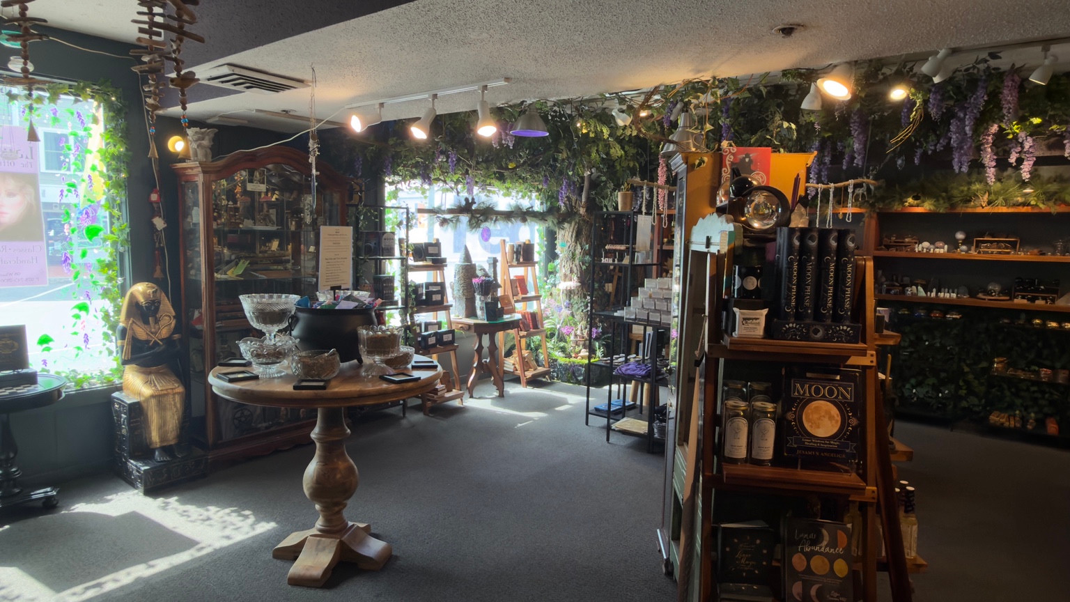 A second interior view of Enchanted, looking toward the front windows.